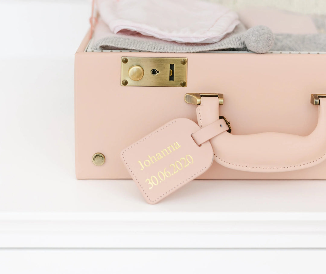 Personalised-Memory-Suitcase Blue Almonds Ltd