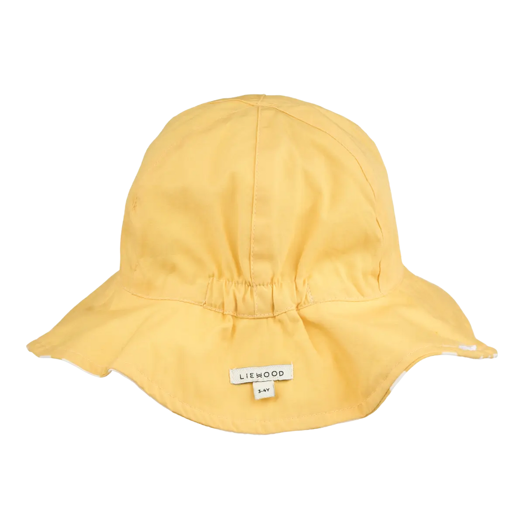 Blue Almonds Ltd Amelia Reversible Sun Hat - Flower / Lemon yellow - UNISEX LIEWOOD