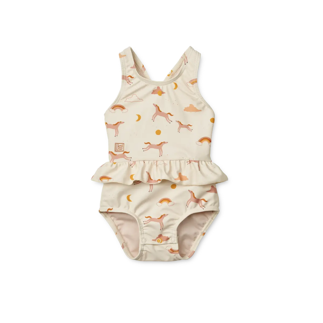 Blue Almonds Ltd Amina Baby Printed Swimsuit - Dream - Ecru Liewood