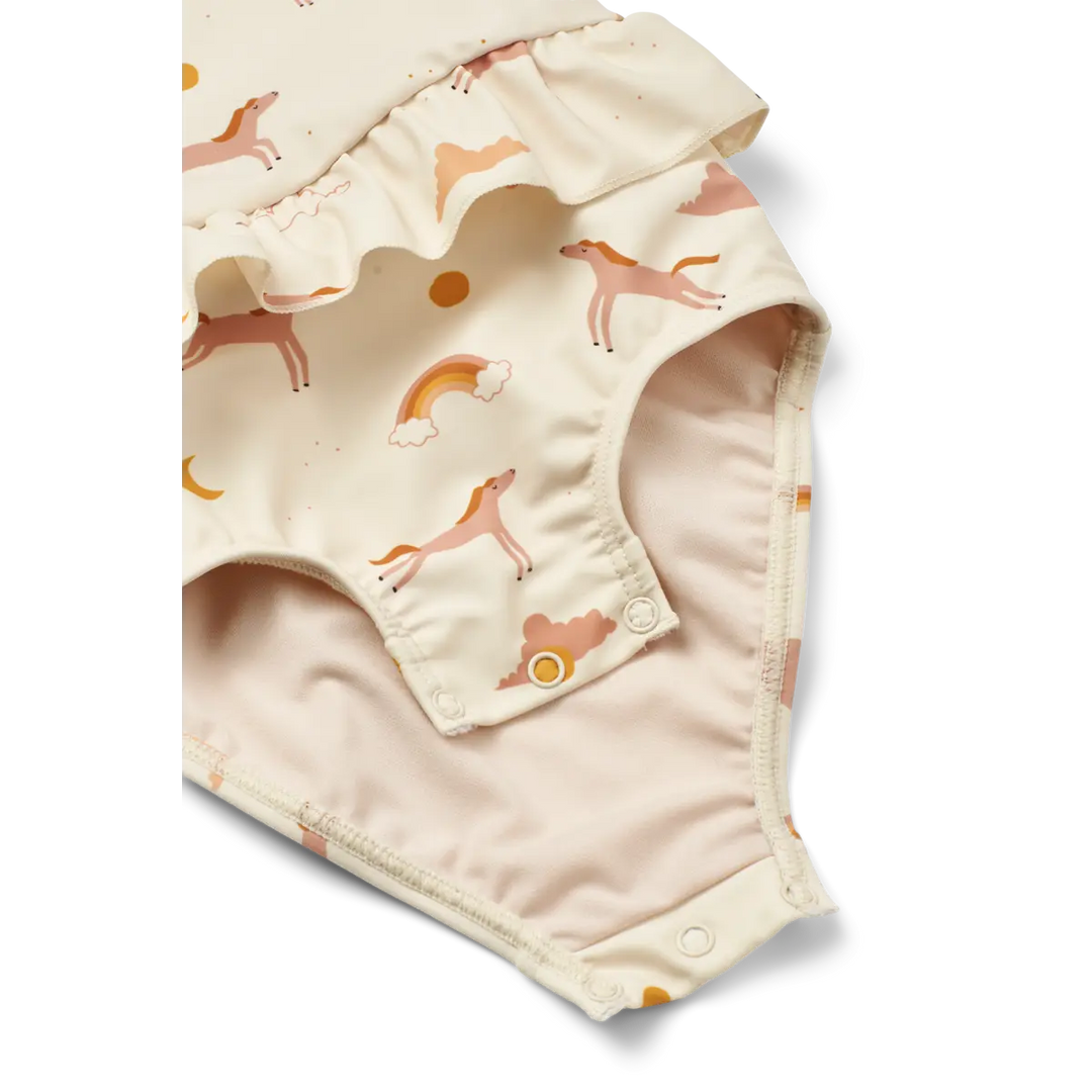 Blue Almonds Ltd Amina Baby Printed Swimsuit - Dream - Ecru Liewood