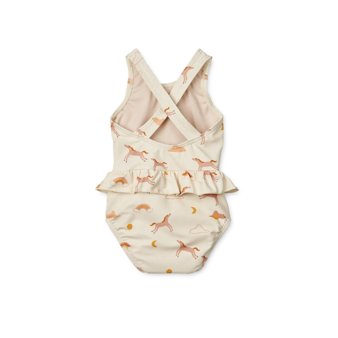 Blue Almonds Ltd Amina Baby Printed Swimsuit - Dream - Ecru Liewood