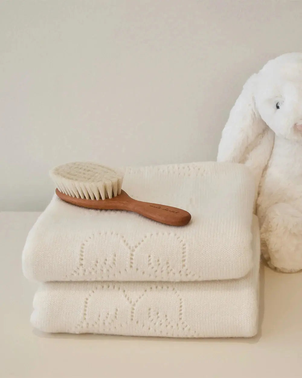 Blue Almonds Ltd Angel Wing™ Cashmere Baby Blanket - Ivory Marie-Chantal