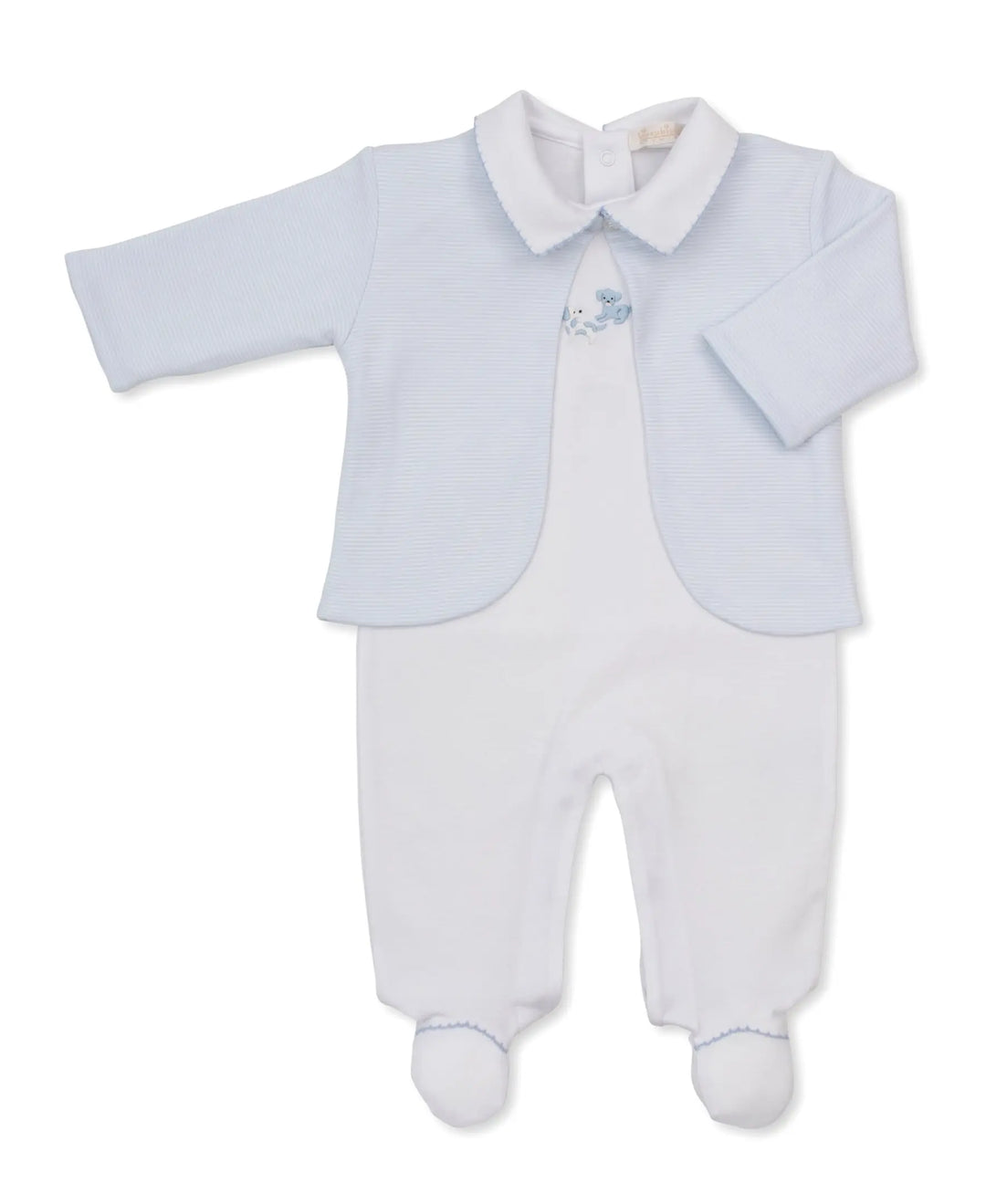Blue Almonds Ltd Baby Boys Babygrow with Jacket Set - Puppy Paws Kissy Kissy