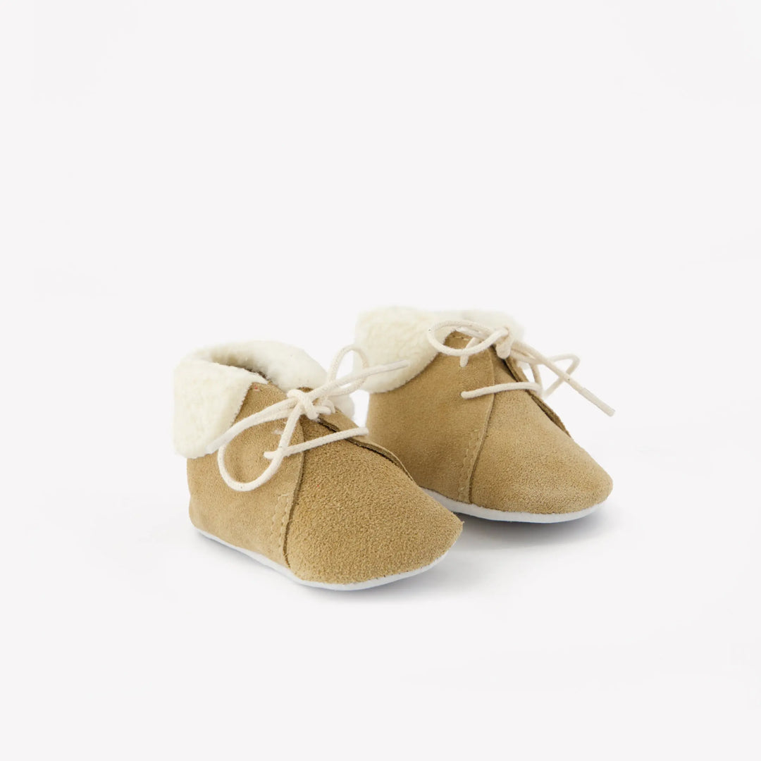 Blue Almonds Ltd Baby Boys Biscuit Brown Winter Booties Tartine et Chocolat