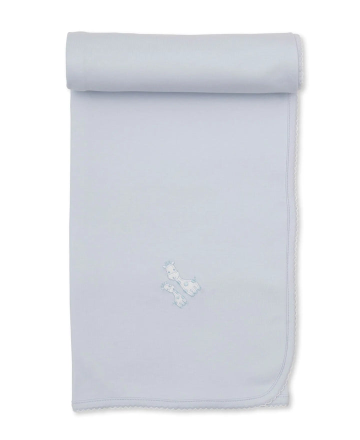 Blue Almonds Ltd Baby Boys Blanket - Giraffe Laughs Kissy Kissy