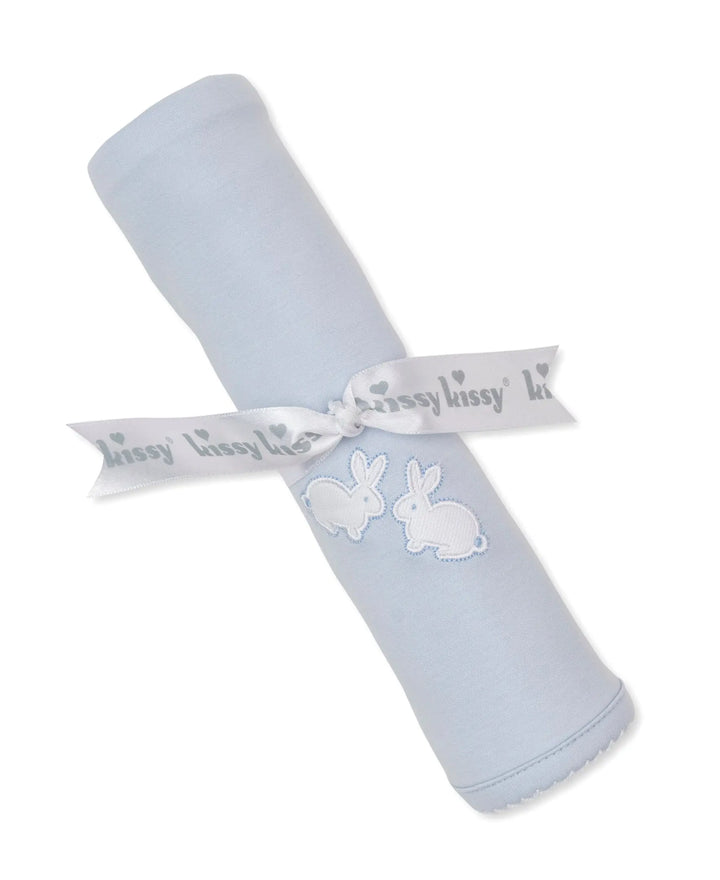 Baby Boys Blanket - Pique Twin Bunnies