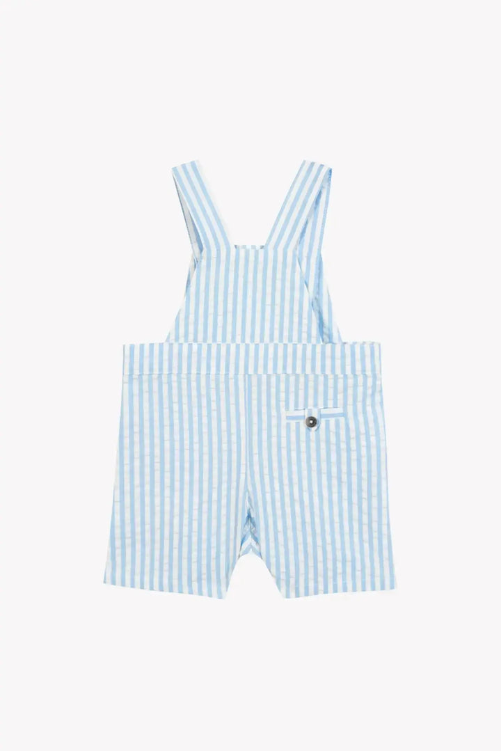 Blue Almonds Ltd Baby Boys Cardigan - Blue Cloud + Baby Boys Dungaree Short - Blue Cloud + Baby Boys Jumper - Blue Cloud Tartine et Chocolat
