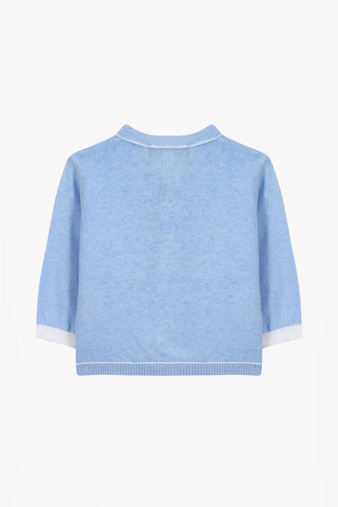 Blue Almonds Ltd Baby Boys Cardigan - Blue Cloud + Baby Boys Dungaree Short - Blue Cloud + Baby Boys Jumper - Blue Cloud Tartine et Chocolat