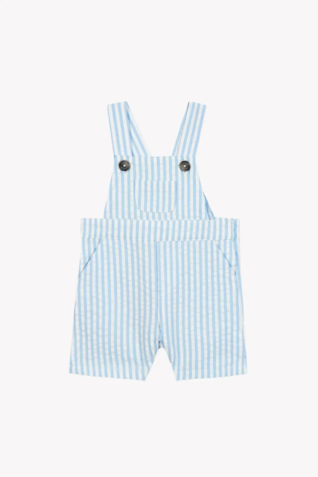 Blue Almonds Ltd Baby Boys Cardigan - Blue Cloud + Baby Boys Dungaree Short - Blue Cloud + Baby Boys Jumper - Blue Cloud Tartine et Chocolat