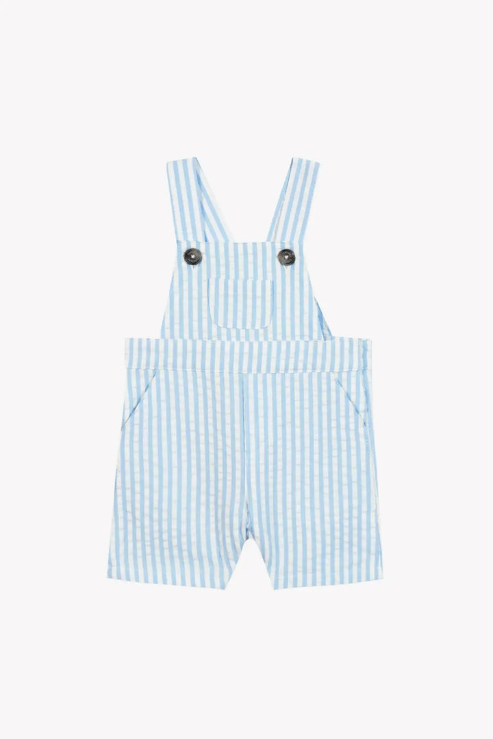 Blue Almonds Ltd Baby Boys Cardigan - Blue Cloud + Baby Boys Dungaree Short - Blue Cloud + Baby Boys Jumper - Blue Cloud Tartine et Chocolat