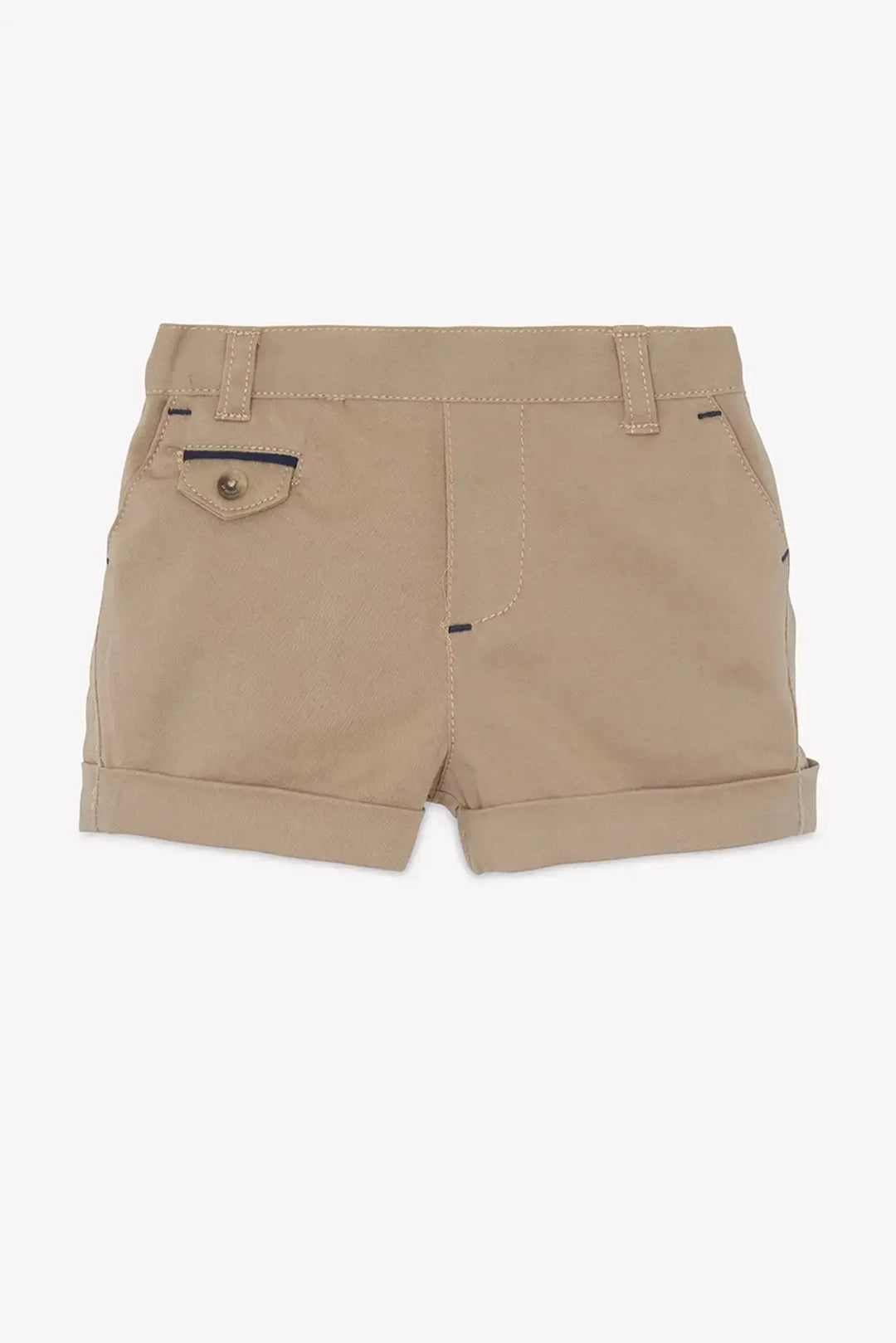 Blue Almonds Ltd Baby Boys Shorts - Sand 2 + Baby Boys Shirt - Blue Cloud Tartine et Chocolat
