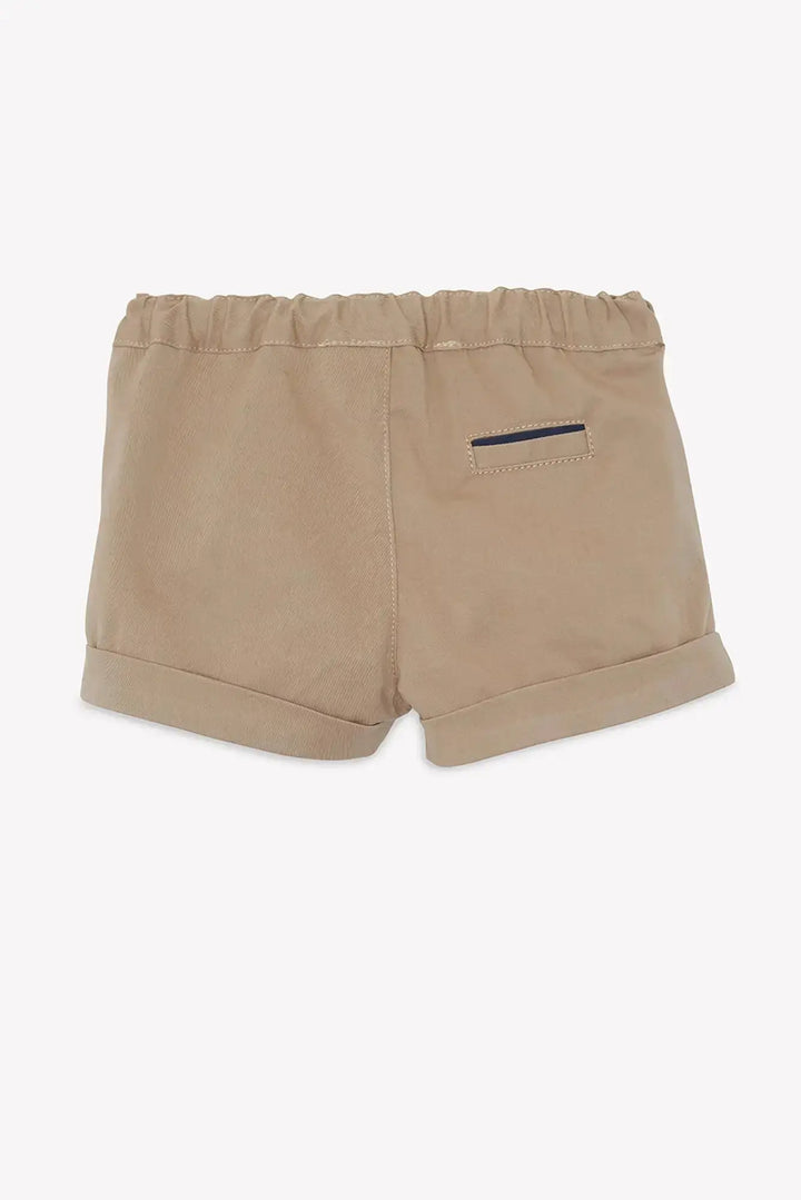 Blue Almonds Ltd Baby Boys Shorts - Sand 2 + Baby Boys Shirt - Blue Cloud Tartine et Chocolat