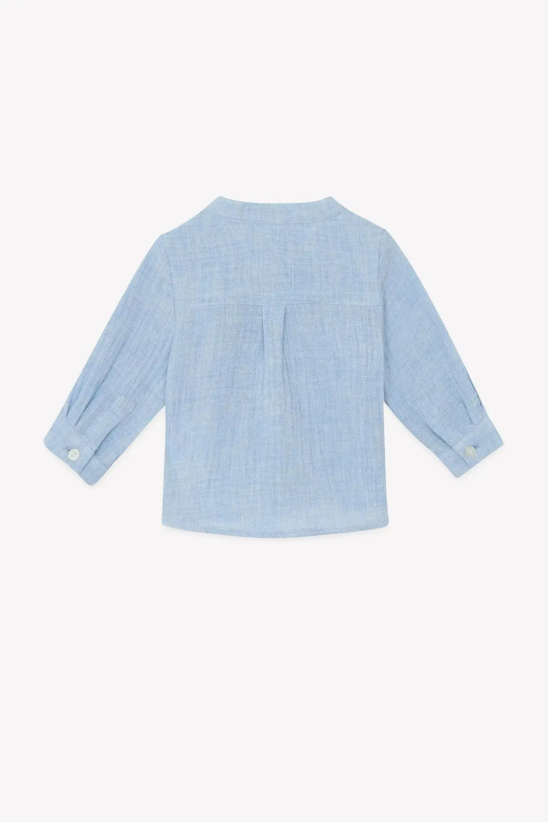 Blue Almonds Ltd Baby Boys Shorts - Sand 2 + Baby Boys Shirt - Blue Cloud Tartine et Chocolat