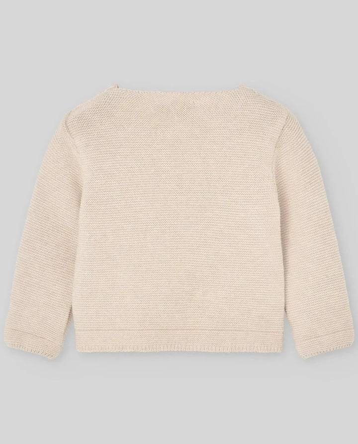 Blue Almonds Ltd KNIT NEWBORN CARDIGAN ESENCIAL - Linen Paz Rodriguez