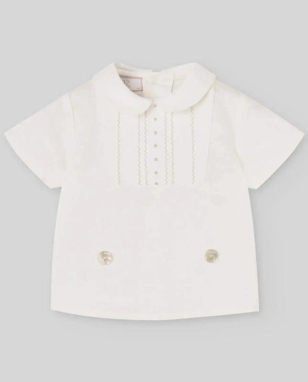 Blue Almonds Ltd WOVEN NEWBORN BLOUSE NECTAR - WhiteLinen Paz Rodriguez