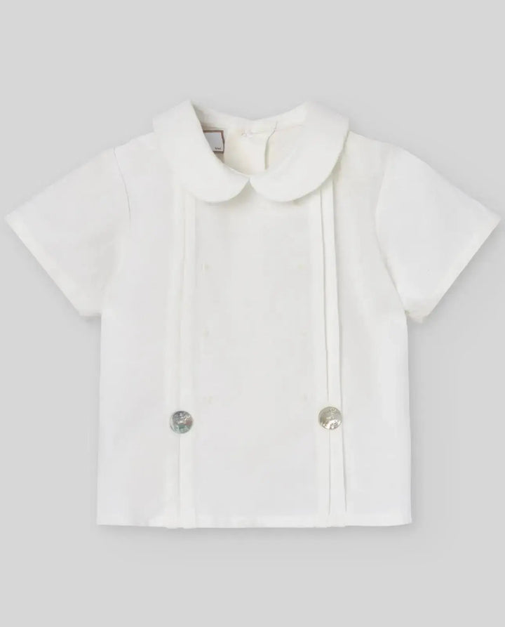 Blue Almonds Ltd WOVEN NEWBORN BLOUSE PAZ V26 - Cream Paz Rodriguez