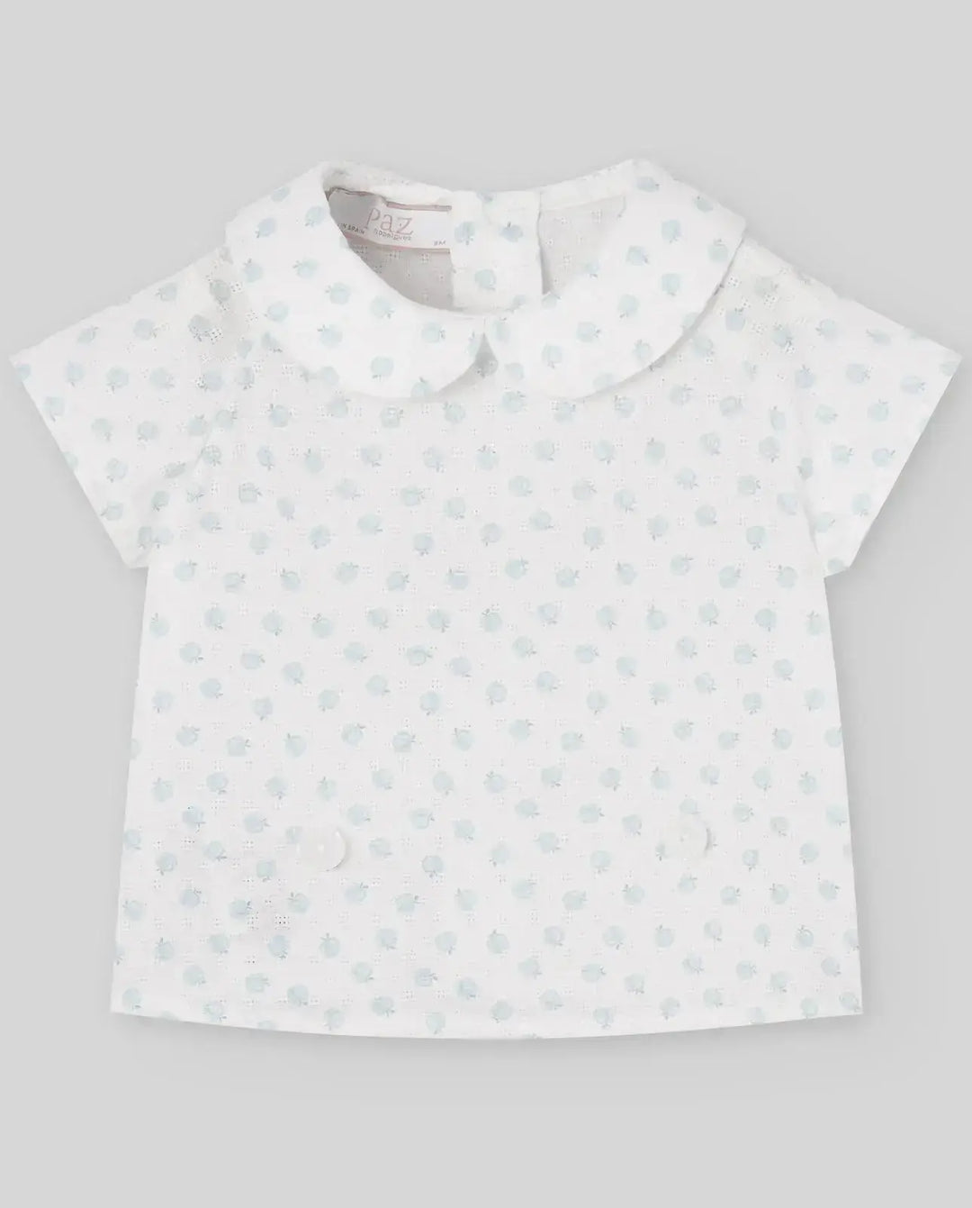 Blue Almonds Ltd WOVEN NEWBORN BLOUSE EDEN V26 - Breeze Blue Paz Rodriguez