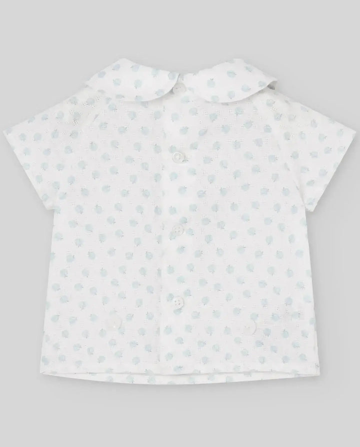 Blue Almonds Ltd WOVEN NEWBORN BLOUSE EDEN V26 - Breeze Blue Paz Rodriguez