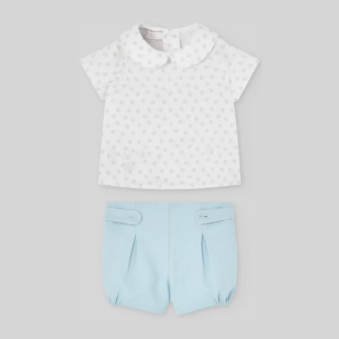 Blue Almonds Ltd Baby Boys Buster Suit in Breeze Blue Paz Rodriguez