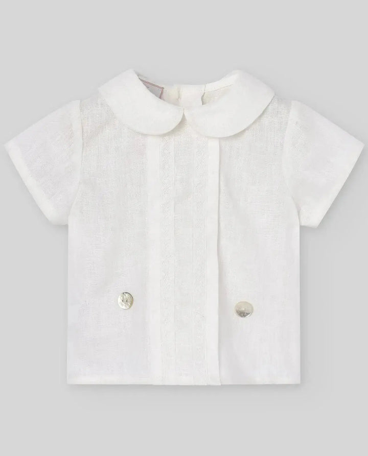 Blue Almonds Ltd WOVEN NEWBORN BLOUSE ALEGRA - Cream Paz Rodriguez