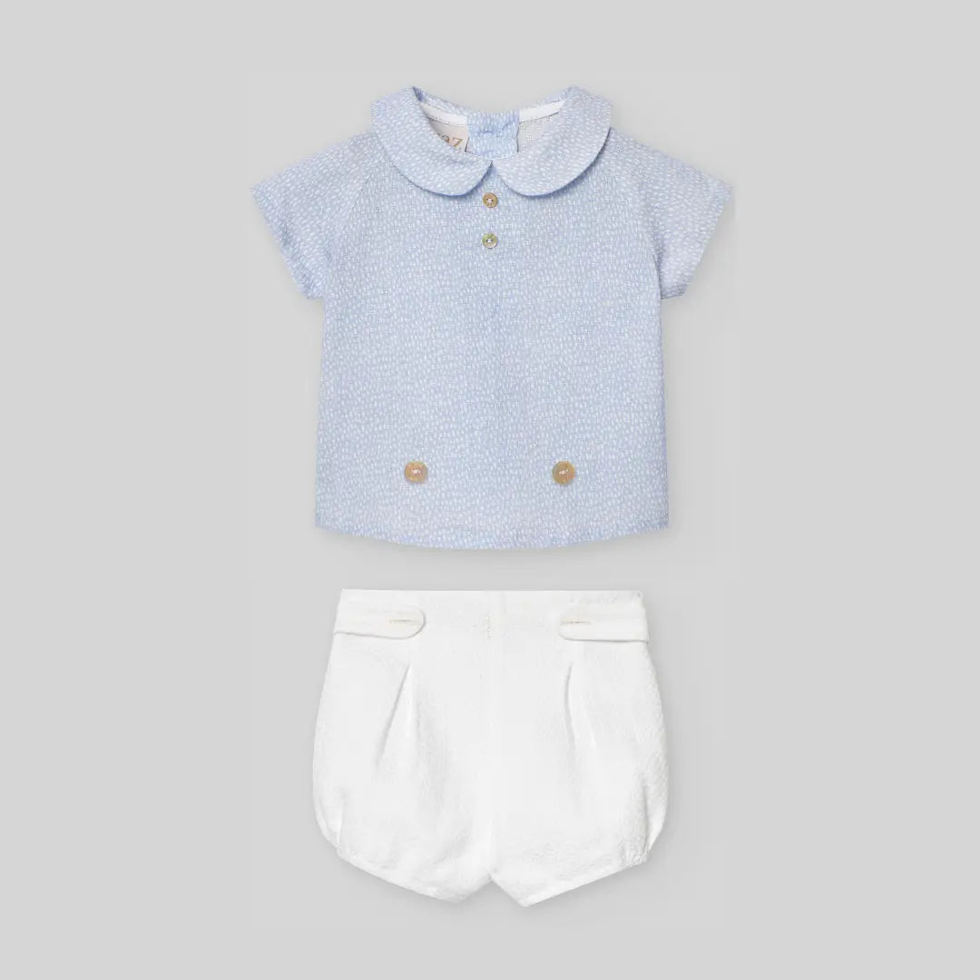 Blue Almonds Ltd Baby Boys Buster Suit in Powder Blue Paz Rodriguez