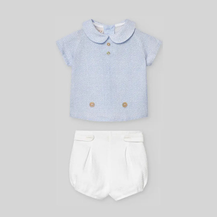 Blue Almonds Ltd Baby Boys Buster Suit in Powder Blue Paz Rodriguez