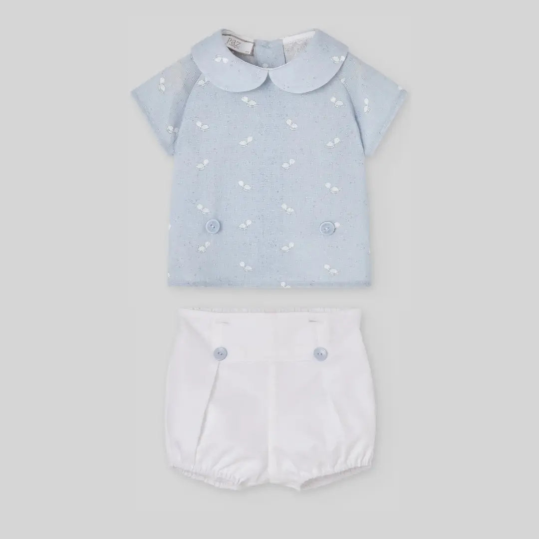 Blue Almonds Ltd Baby Boys Buster Suit in Sky Blue Paz Rodriguez