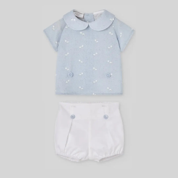 Blue Almonds Ltd Baby Boys Buster Suit in Sky Blue Paz Rodriguez