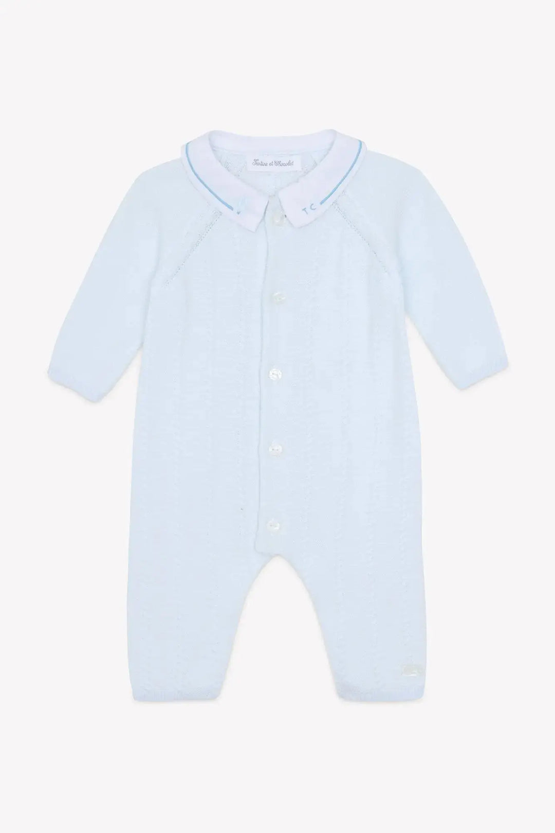Blue Almonds Ltd Baby Boys Long Romper - Sky Blue Tartine et Chocolat