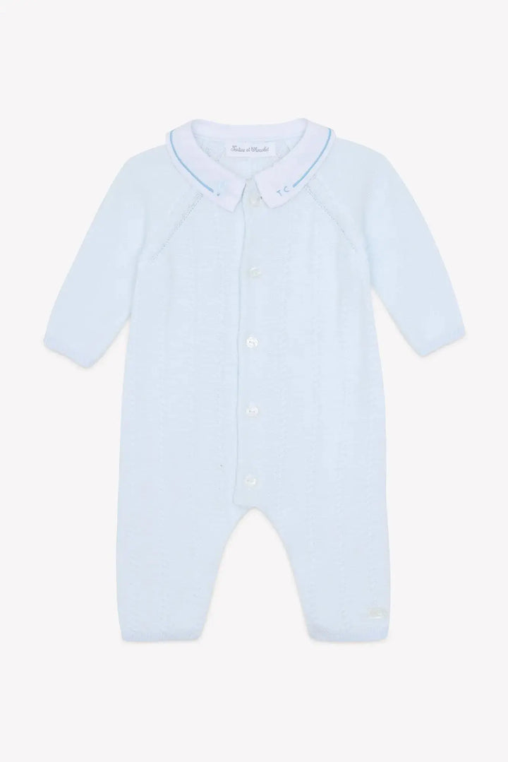 Blue Almonds Ltd Baby Boys Long Romper - Sky Blue Tartine et Chocolat