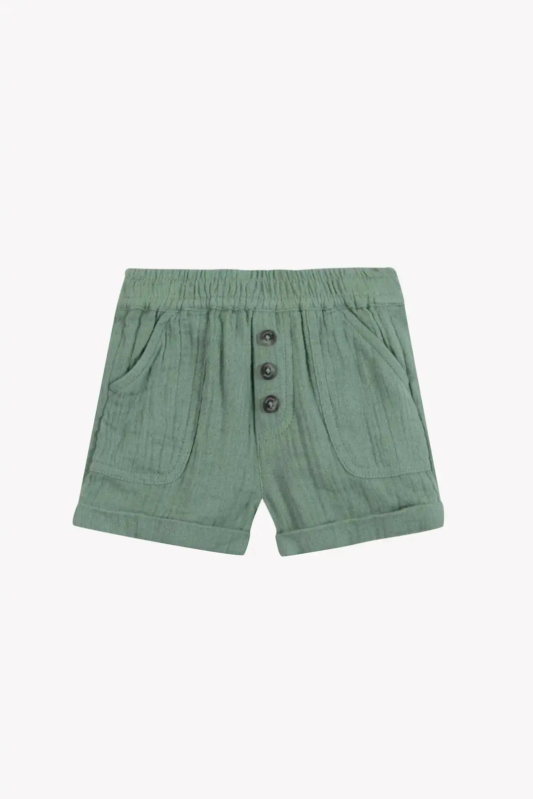 Blue Almonds Ltd Baby Boys Shorts - Khaki + Baby Boys T-Shirt - Sage Tartine et Chocolat