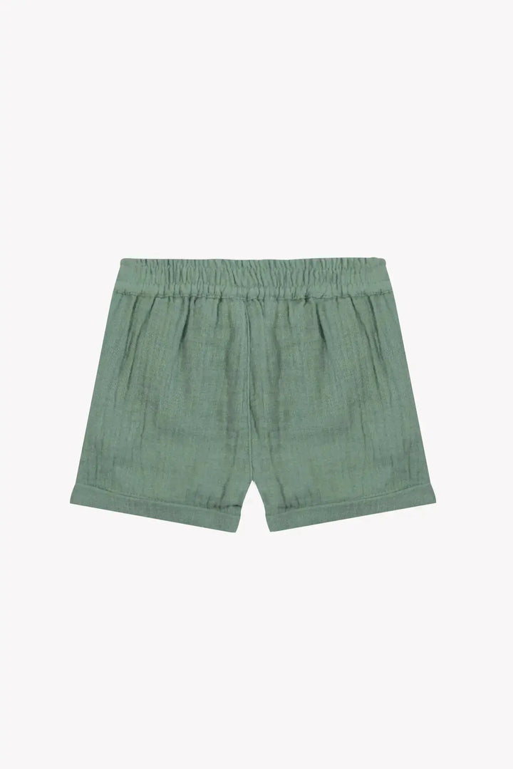 Blue Almonds Ltd Baby Boys Shorts - Khaki + Baby Boys T-Shirt - Sage Tartine et Chocolat