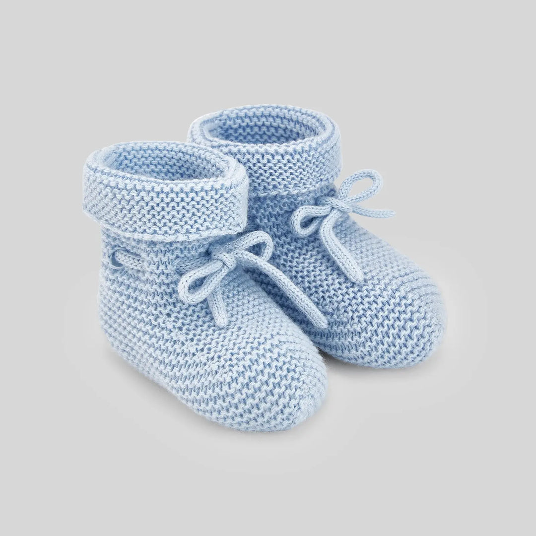 Blue Almonds Ltd Baby Boys Essential First Booties in Sky Blue Paz Rodriguez
