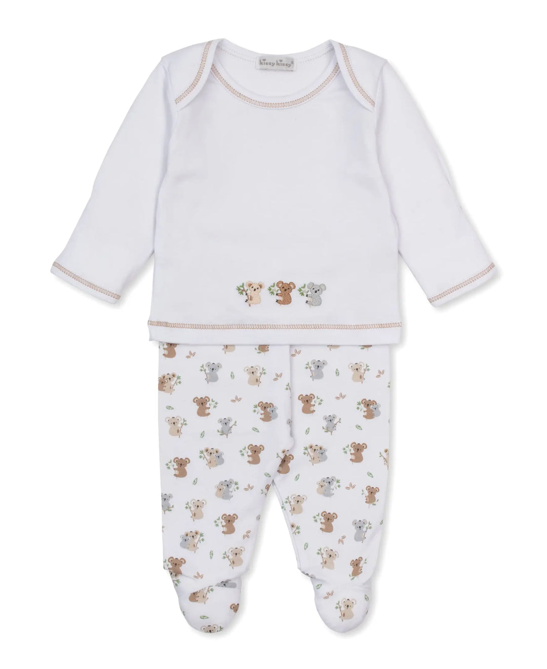 Blue Almonds Ltd Baby Boys Footed Pant Set - Koala Pals Kissy Kissy