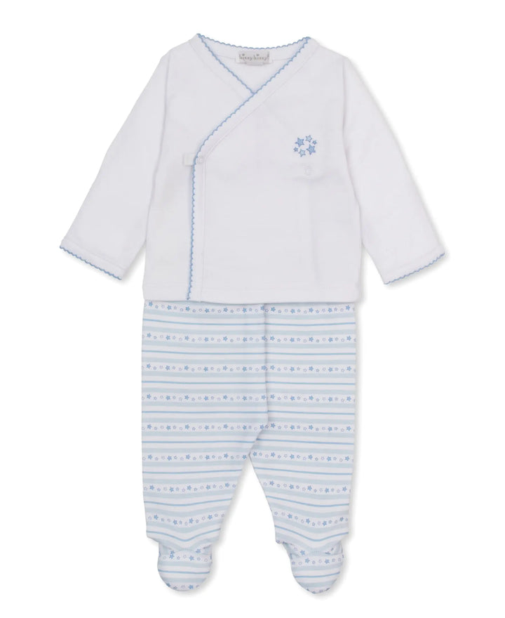 Blue Almonds Ltd Baby Boys Footed Pant Set - Starry Stripes Kissy Kissy