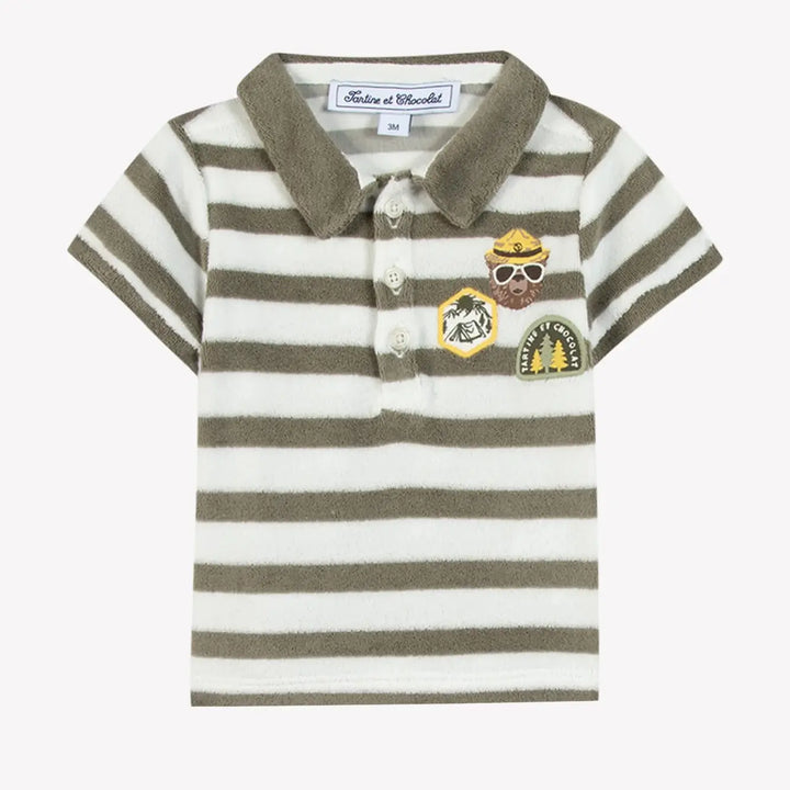 Blue Almonds Ltd Baby Boys Forest Green Towelling Shorts Set Tartine et Chocolat