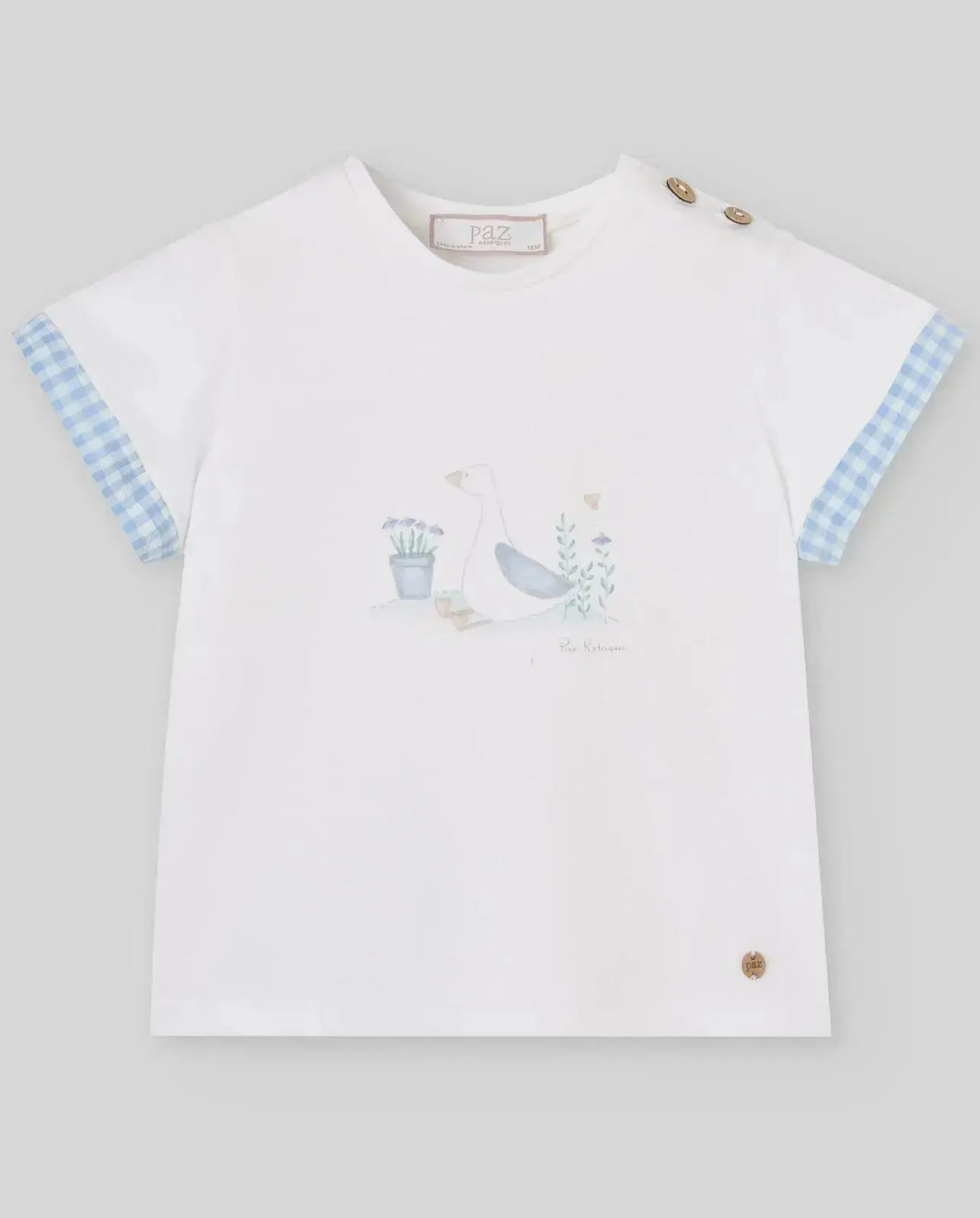 Blue Almonds Ltd KNIT NEWBORN T-SHIRT ANADE - White Paz Rodriguez