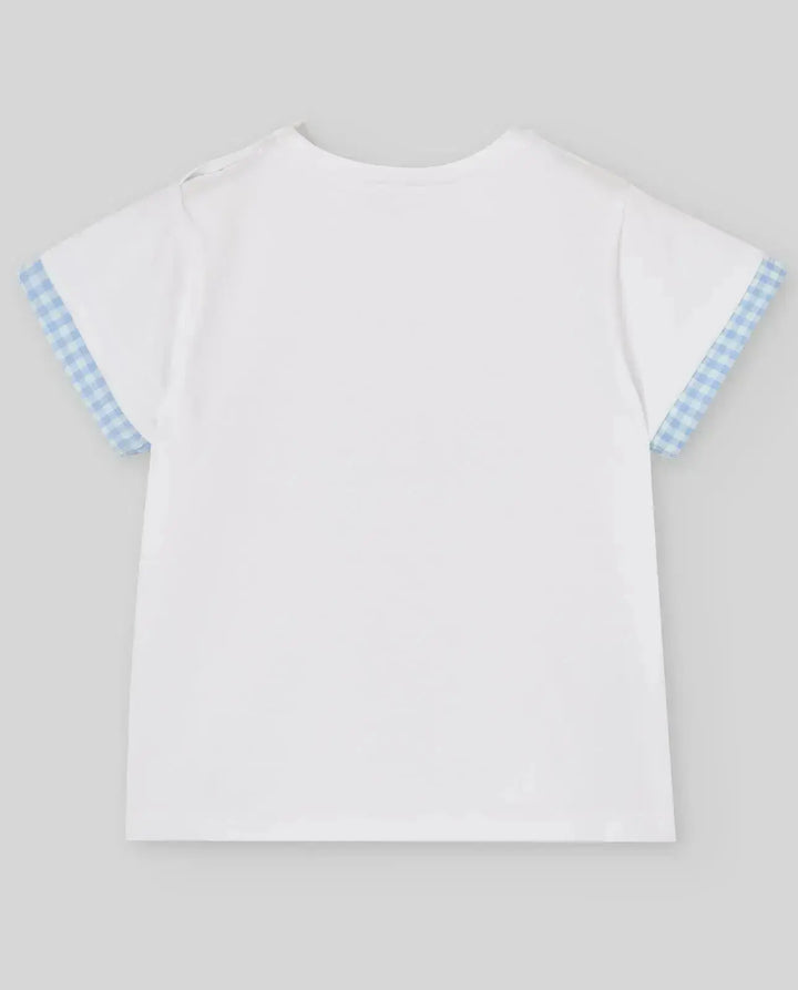 Blue Almonds Ltd KNIT NEWBORN T-SHIRT ANADE - White Paz Rodriguez