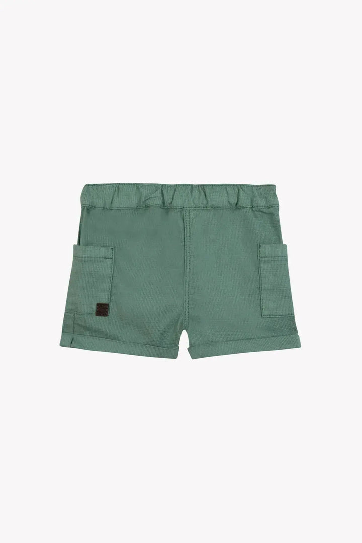 Blue Almonds Ltd Baby Boys Shorts - Khaki 2 + Baby Boys T-Shirt - Marl Grey Tartine et Chocolat