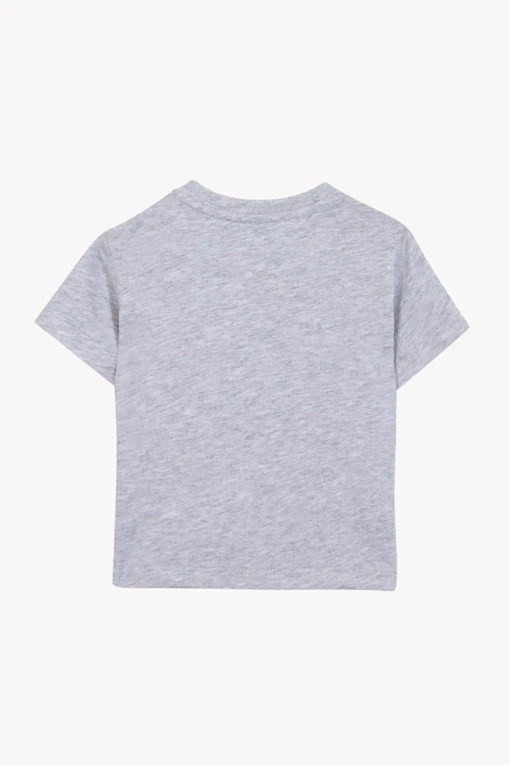 Blue Almonds Ltd Baby Boys Shorts - Khaki 2 + Baby Boys T-Shirt - Marl Grey Tartine et Chocolat