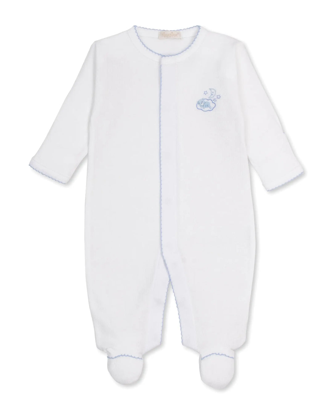 Blue Almonds Ltd Baby Boys Hand Embroidered Babygrow - Goodnight Bears Kissy Kissy