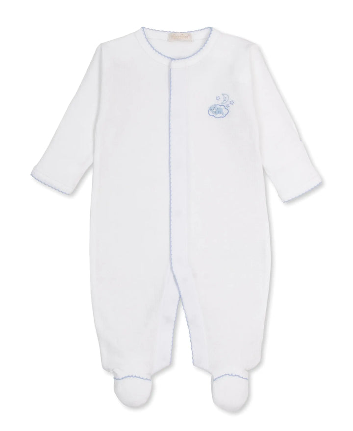 Blue Almonds Ltd Baby Boys Hand Embroidered Babygrow - Goodnight Bears Kissy Kissy