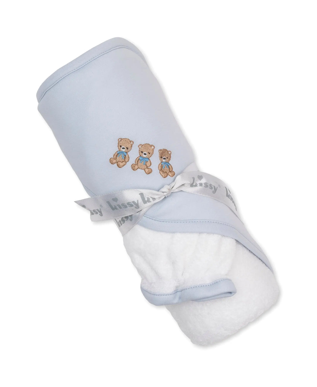 Baby Boys Hooded Towel and Mitt Set - Teddy Bear Club