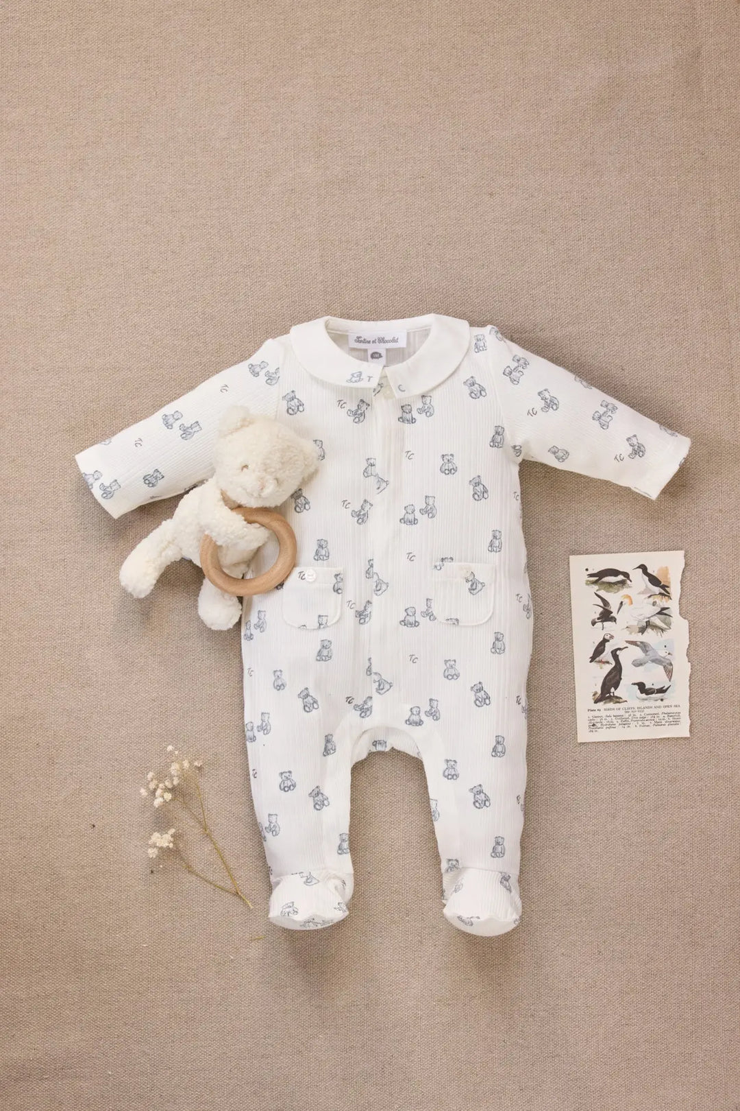 Blue Almonds Ltd Baby Boys Ivory Babygrow Tartine et Chocolat