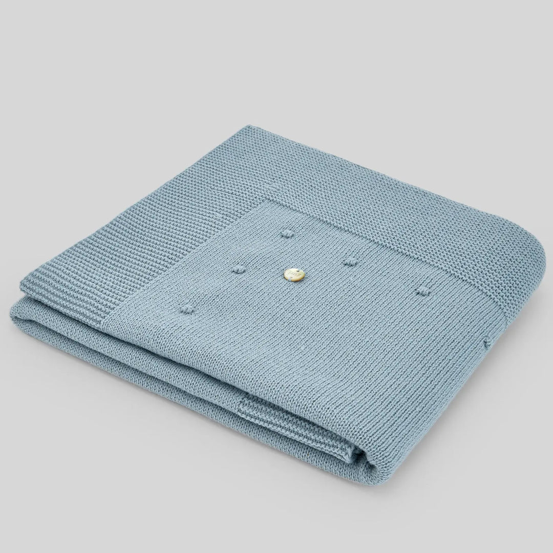 Baby Boys Knit Blanket - Blue Sunset--Paz Rodriguez-Blue Almonds-London-South Kensington