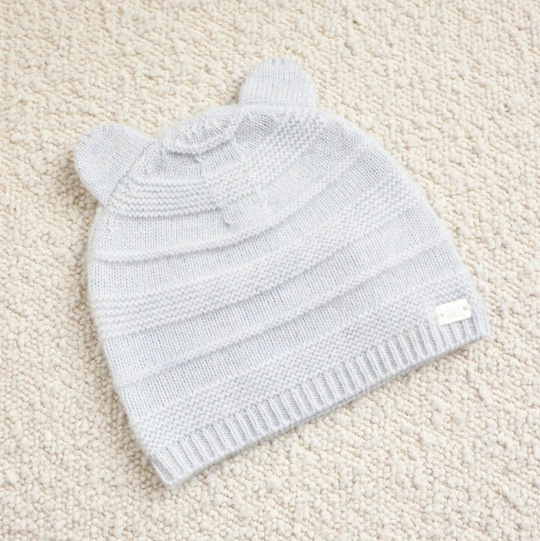 Blue Almonds Ltd Baby Boys Knit Cloud Blue Bear Hug Hat Tartine et Chocolat