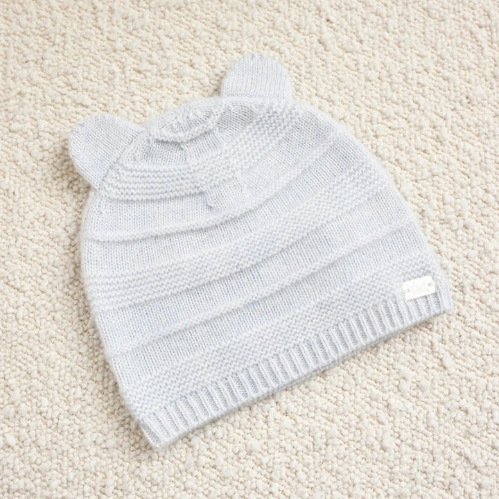 Blue Almonds Ltd Baby Boys Knit Cloud Blue Bear Hug Hat Tartine et Chocolat