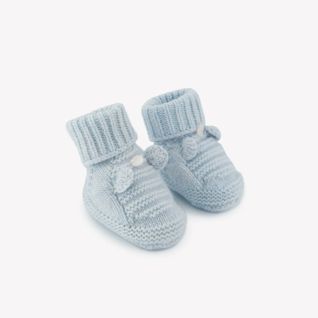 Blue Almonds Ltd Baby Boys Knit Cloud Blue Booties Tartine et Chocolat