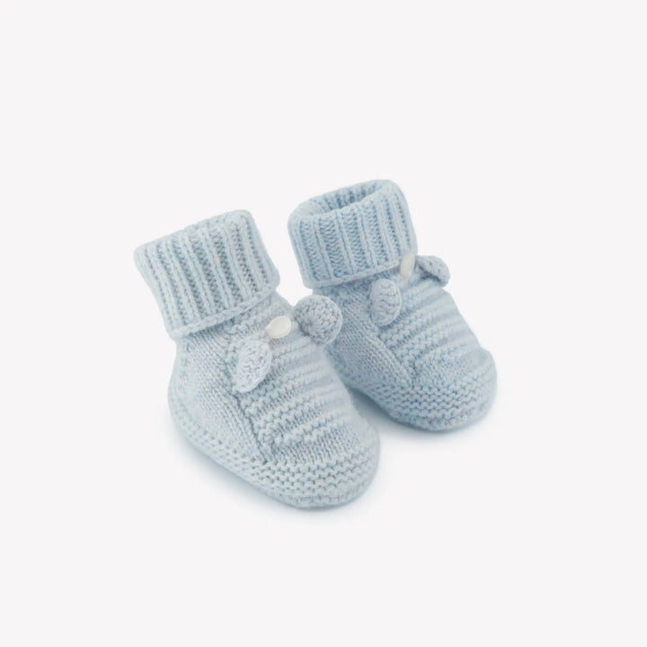 Blue Almonds Ltd Baby Boys Knit Cloud Blue Booties Tartine et Chocolat