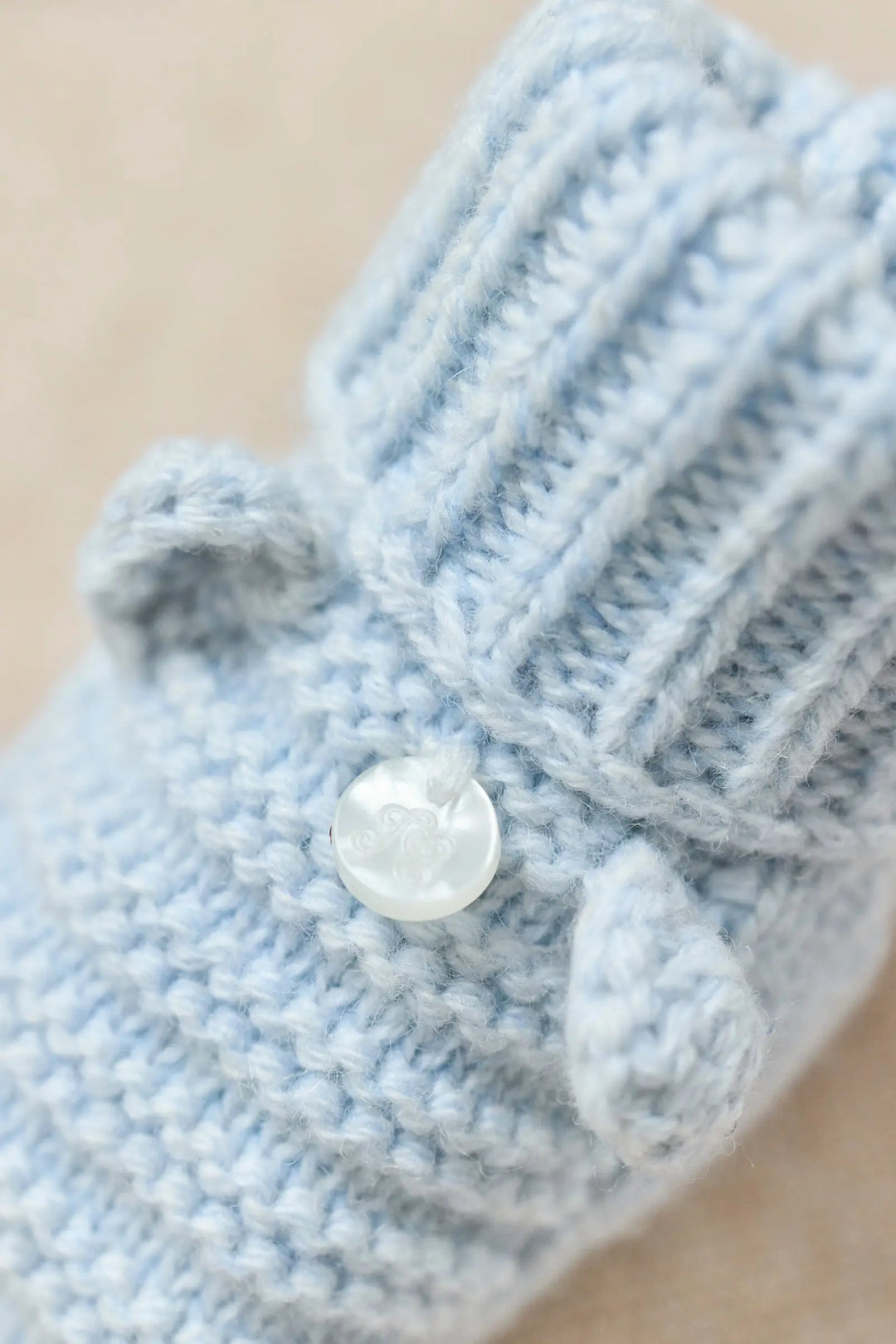 Blue Almonds Ltd Baby Boys Knit Cloud Blue Booties Tartine et Chocolat